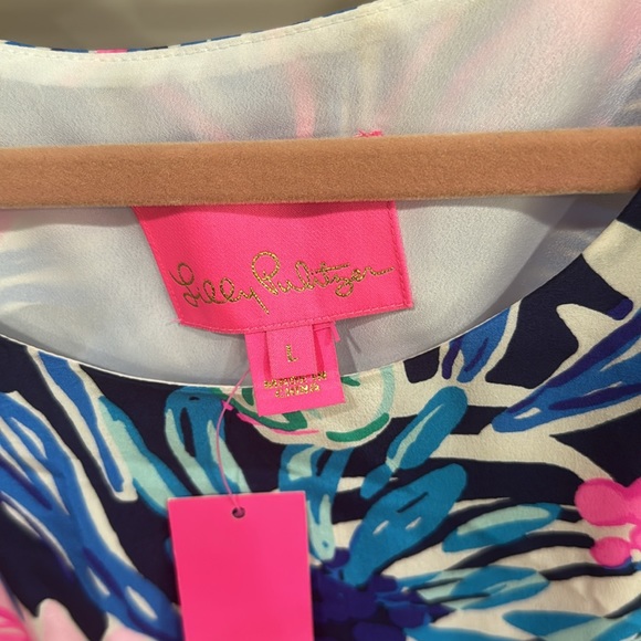 NWT Lilly pulitzer high tide navy Jackie silk shift - Picture 3 of 3